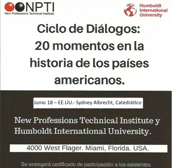 Ciclo de Diálogos, 20 Momentos en la Historia de los Países Americanos, EEUU Ciclo de Diálogos, 20 Momentos en la Historia de los Países Americanos, EEUU